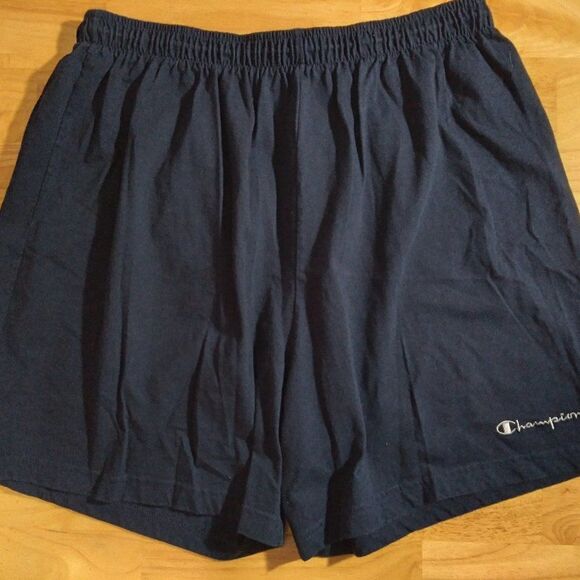 Vintage Champion Spell Out Logo Sweat Shorts - Picture 1 of 7